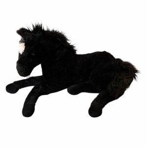 Dan Dee Collector’s Choice Horse Plush Black Stallion Laying Down Stuffed Animal